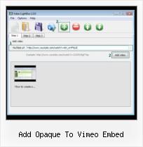 HTML Code For Flash Video add opaque to vimeo embed