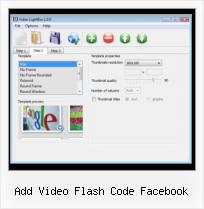 Video Popups add video flash code facebook