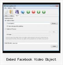 Embed SWF Parameters embed facebook video object