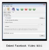 HTML Video Uploader embed facebook video wiki