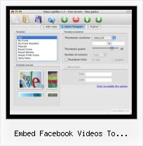 HTML Video Sharing embed facebook videos to livejournal