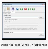 How to HTML Video embed validate vimeo in wordpress