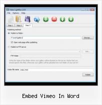 Embed Flash SWF embed vimeo in word