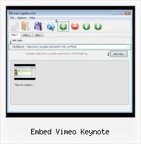HTML Video in New Window embed vimeo keynote