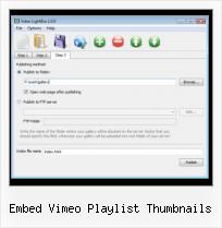 FLV to Avi Web embed vimeo playlist thumbnails