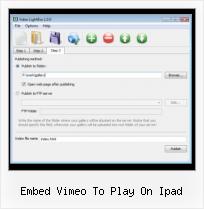 HTML Video Controls embed vimeo to play on ipad