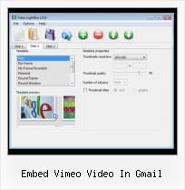 Javascript Video Button embed vimeo video in gmail