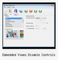 Javascript Video Object embedded vimeo disable controls