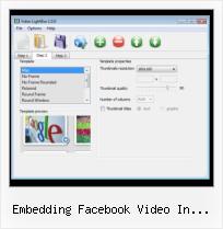 SWFobject Border embedding facebook video in website