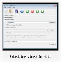 jQuery Video Slideshow embedding vimeo in mail