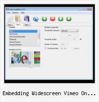 SWFobject Quicktime embedding widescreen vimeo on wordpress
