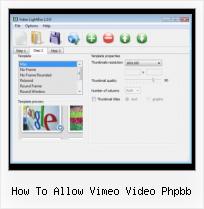 jQuery Inline Video how to allow vimeo video phpbb