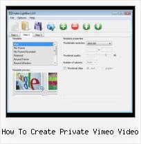 jQuery Gallery Video how to create private vimeo video