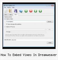 HTML Video Email how to embed vimeo in dreamweaver