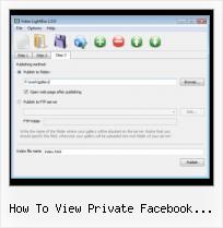 FLV Web Video Player how to view private facebook videos