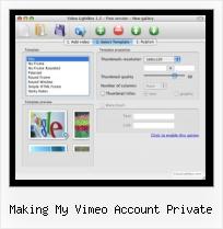 Vimeo To Webpage making my vimeo account private