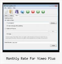 Insert SWF to HTML monthly rate for vimeo plus