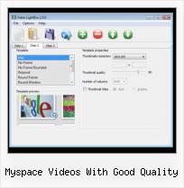 HTML Video Web Page myspace videos with good quality