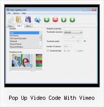 Free Web Flash Video Player pop up video code with vimeo
