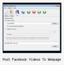 Embed External SWF post facebook videos to webpage