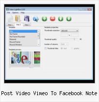 Embed Myspace Video Forum post video vimeo to facebook note