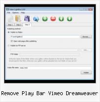 How Embed Youtube Video remove play bar vimeo dreamweaver