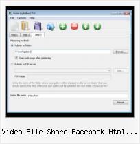 HTML Video to Website video file share facebook html code