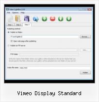Javascript Video Tag vimeo display standard
