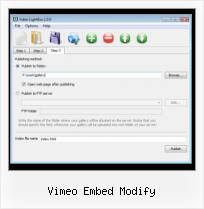 HTML Video Help vimeo embed modify