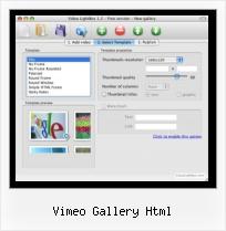 Embed Vimeo in Website vimeo gallery html
