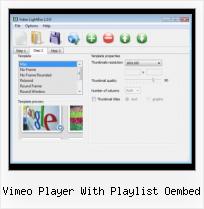 Embedding Matcafe in Email vimeo player with playlist oembed