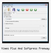 SWFobject Params vimeo plus and softpress freeway