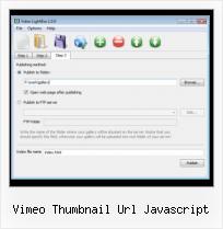 Put Video on Web Page vimeo thumbnail url javascript