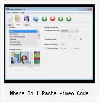 Embed Myspace Video in Wiki where do i paste vimeo code