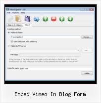 Flash Video on Web embed vimeo in blog form