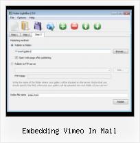 Insert Matcafe Videos embedding vimeo in mail