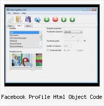 Video Lightbox FLV facebook profile html object code