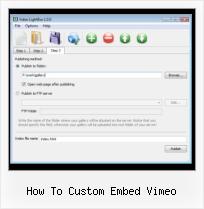 HTML Link Video File how to custom embed vimeo