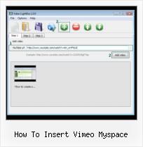 Insert FLV how to insert vimeo myspace