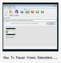 Add Matcafe to Forum how to pause vimeo embedded javascript