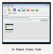 SWFobject Mp4 ie embed vimeo code