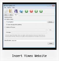 Put Vimeos insert vimeo website