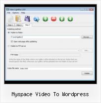 Embed FLV Example myspace video to wordpress