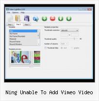 HTML Code SWF File ning unable to add vimeo video