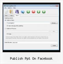 Put A Video in Youtube publish ppt on facebook