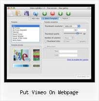 Embed Video in SWF put vimeo on webpage