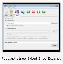 Embedding From Matcafe putting vimeo embed into excerpt