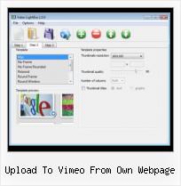 How to Add Youtube Video upload to vimeo from own webpage